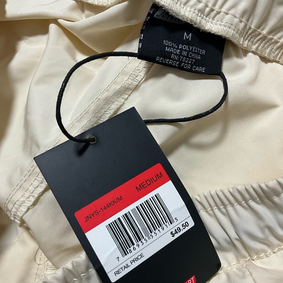 New-Jump Start Men's SZ M Cream,Pocketed Drawstring Athletic Shorts Strech SLOW - Picture 11 of 11